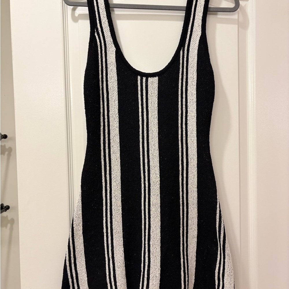 Black and White Striped Dress